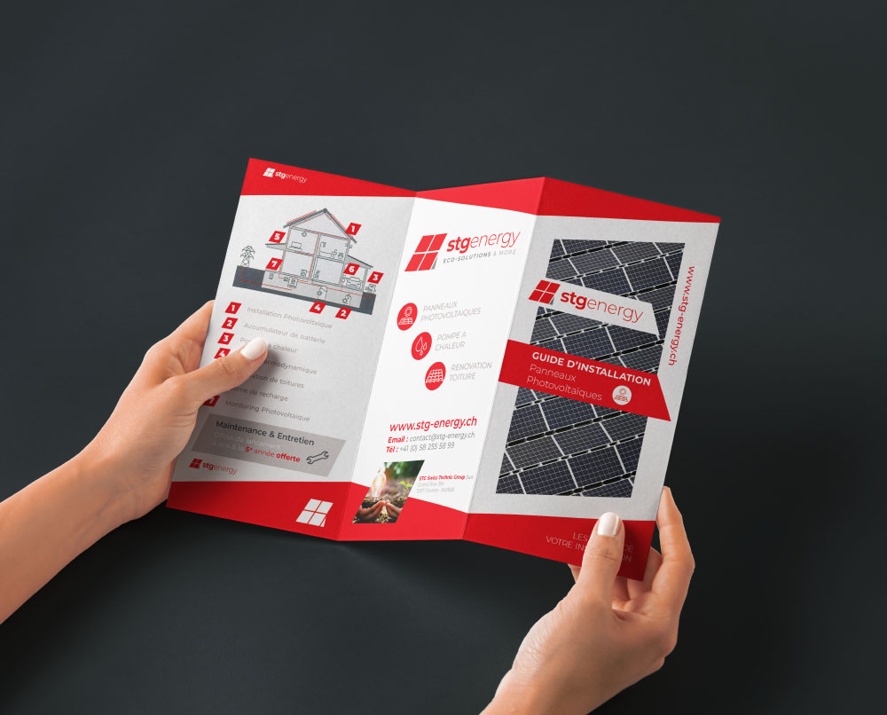 Brochure Trois Plis STG Mockup